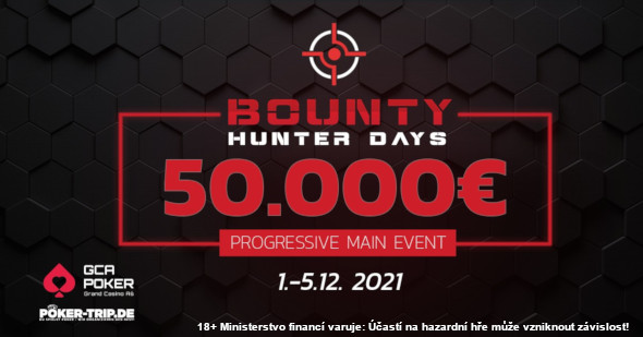 Main Event Bounty Hunter Days garantuje €50,000
