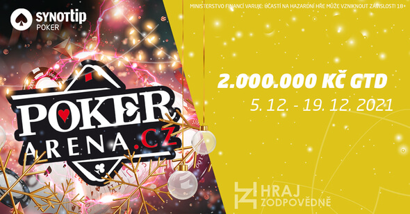 Hrajte Synot Tip Poker-Arena.cz ligu s garancí 2,000,000 Kč na výhrách