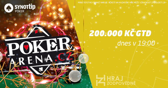 První turnaj PokerArena ligy dnes na Synot Tip Pokeru garantuje 200.000 Kč