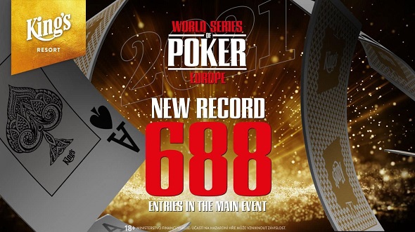 688 entries v Main Eventu WSOP Europe 2021. V King's Resortu padl návštěvnický rekord World Series of Poker Europe