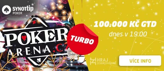 Dnešní TURBO turnaj PokerArena.cz ligy garantuje 100.000 Kč na výhrách