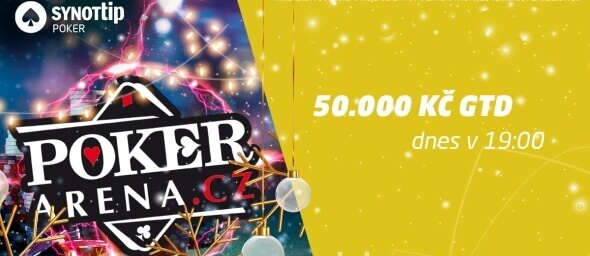 SYNOT TIP PokerArena.cz liga, online pokerová série s garancí 2.000.000 Kč, dnes pokračuje turnajem s garancí 50 tisíc Kč
