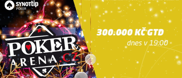 Dnešní turnaj PokerArena.cz ligy na Synot Tip Pokeru garantuje 300.000 Kč