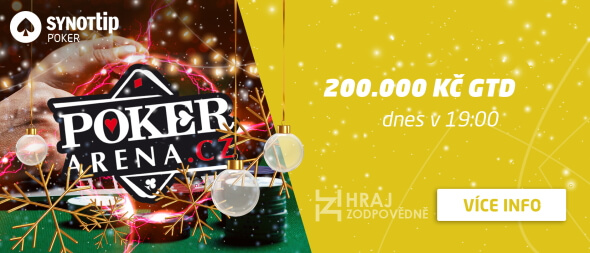 Osmý turnaj PokerArena ligy: Od 19:00 si na Synot Tip Pokeru zahrajete o garantovaných 200.000 Kč na výhrách