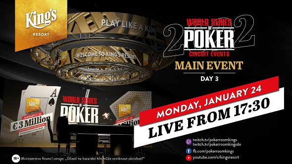 Sledujte přímý přenos semifinále Main Eventu WSOP Circuit z King's Resortu Rozvadov