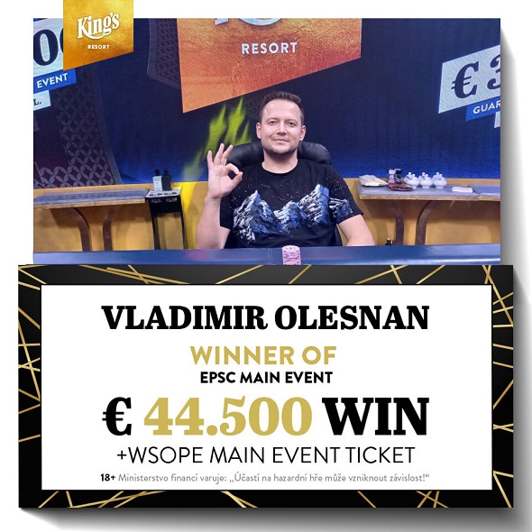 Vladimír Olešňan, šampion European Poker Sport Championship 2022