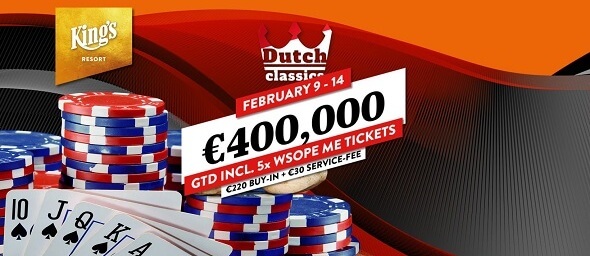 Pokerový turnaj v King's Resortu pro tento týden - Main Event Dutch Classics 2022 garantuje €400 tisíc na výhrách