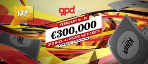 German Poker Days (GPD), pokerový turnaj v King's Resortu Rozvadov, v únoru garantuje €300 tisíc na výhrách