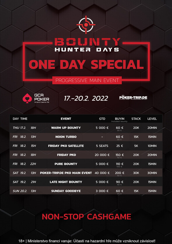 Program Bounty Hunter Days v Grand Casinu Aš