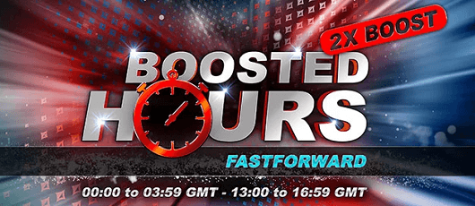 Boosted Hours na partypokeru: Hraním fastforward her ve vybrané hodiny získáte dvojnásobek cashback bodů