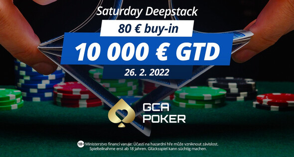 Saturday Deepstack garantuje €10,000