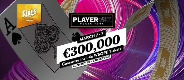 PlayerOne Poker Tour míří do King's Resortu Rozvadov. Main Event garantuje €300 tisíc na výhrách