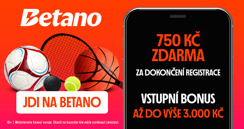 Získejte za registraci u Betana bonus 750 Kč