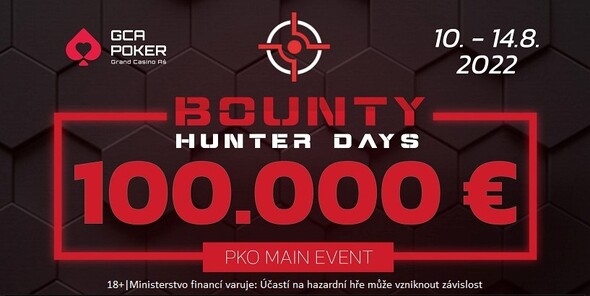 Main Event Bounty Hunter Days garantuje €100.000