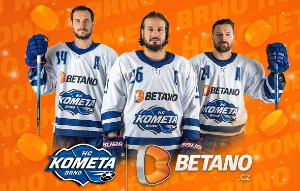 Betano nově sponzoruje hokejový klub HC Kometa Brno