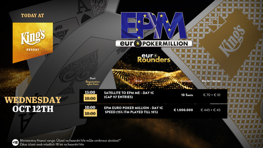 Euro Poker Million v King's Resortu Rozvadov