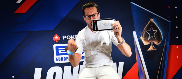 Vítěz turnaje Mystery Bounty EPT London Juan Pardo