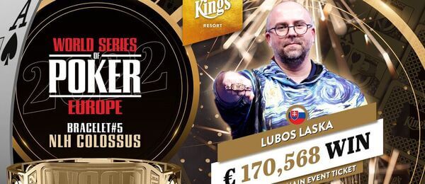 Luboš Láska je vítězem turnaje Colossus WSOPE