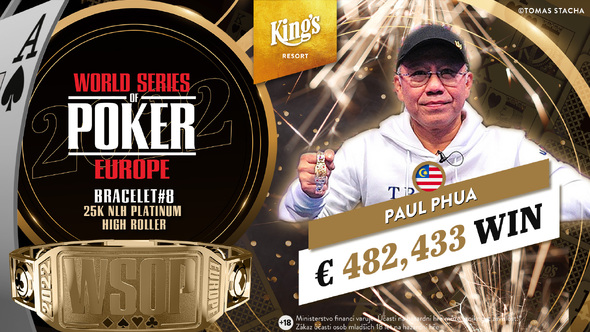 WSOPE 25K Platinum High Roller vítěz Paul Phua