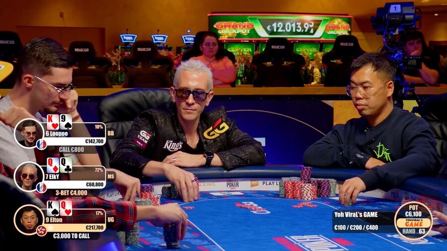 ElkY a Elton Tsang při high stakes cash game v King's