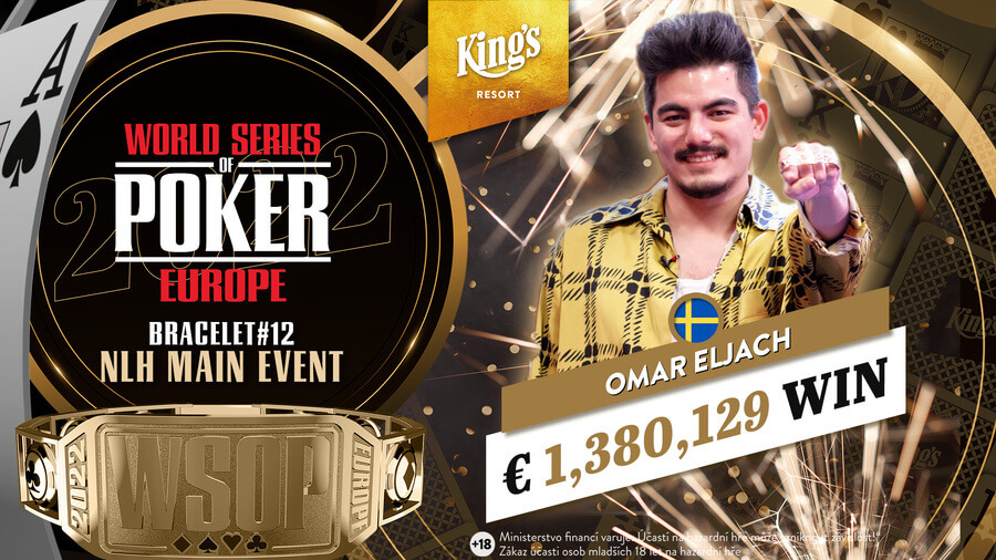 Omar Eljach se stal vítězem ME WSOPE 2022