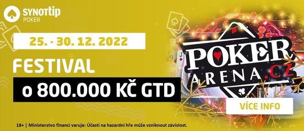 Zahrajte si PokerArena Festival o 800 tisíc na Synot Tipu