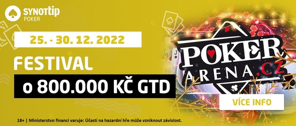Zahrajte si PokerArena Festival o 800 tisíc na Synot Tipu