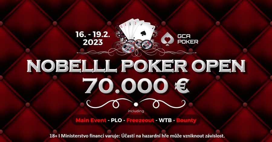 Nobelll Poker Open nabídne tento týden v GCA spoustu pokerové zábavy