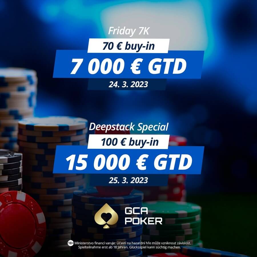 Turnajem týdne je sobotní Deepstack Special s garancí 15 tisíc eur