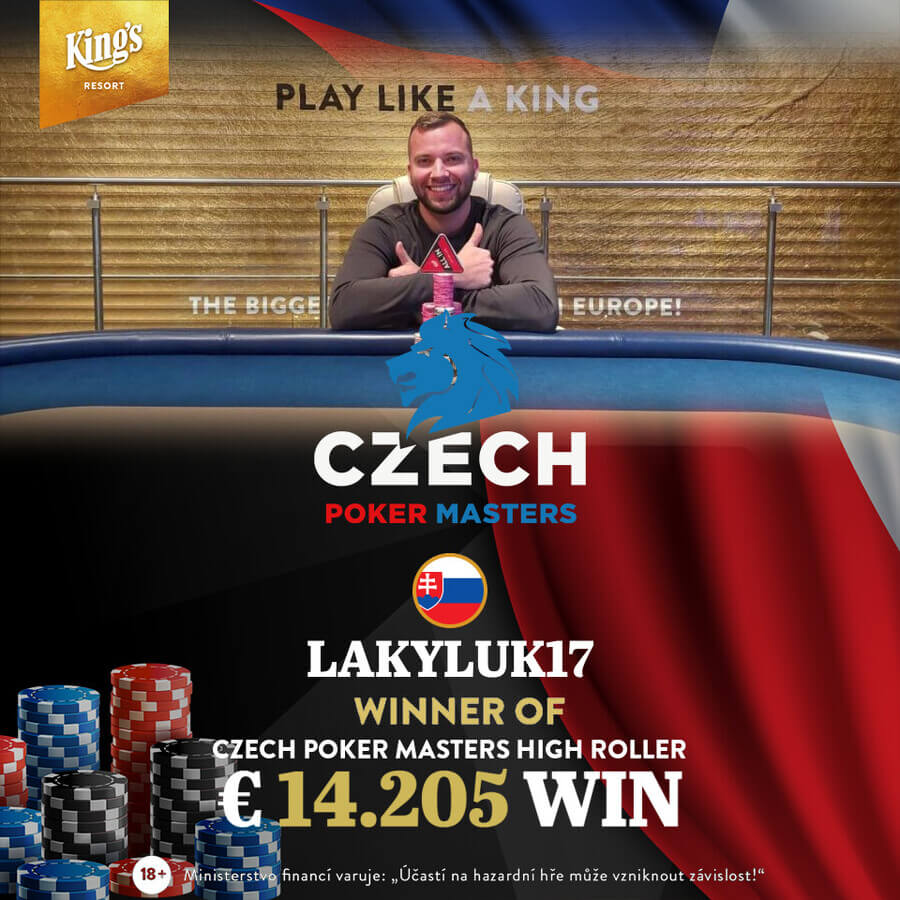 Slovenský hráč LakyLuk17 ovládl nedělní CPM High Roller v Rozvadově