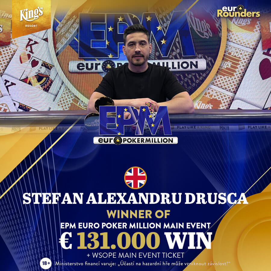 Rumun Stefan Drusca vítězem EPM Main Eventu v King's