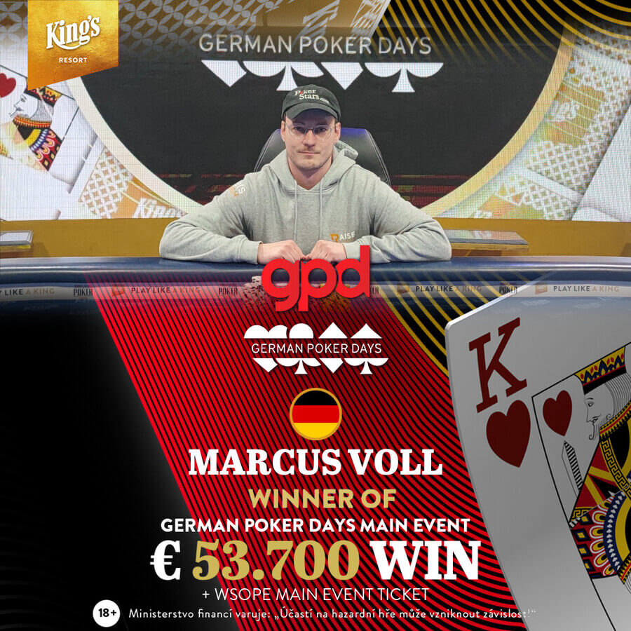 Marcus Voll šampionem German Poker Days v rozvadovském King's Casinu