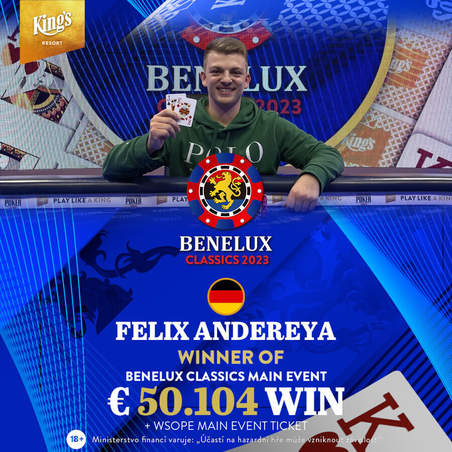 Šampionem Benelux Classics v King's se stal Němec Felix Andereya