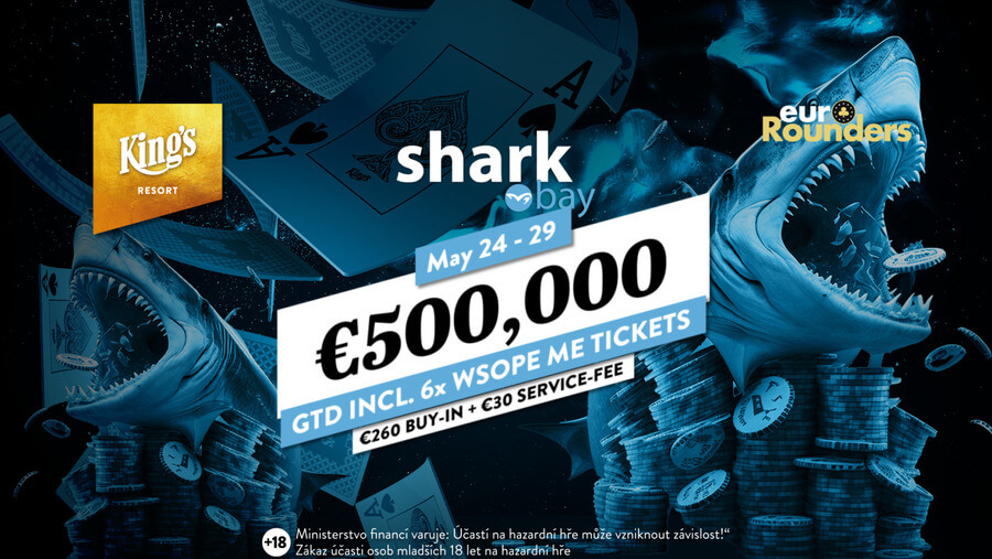 V Rozvadově tento týden žraločí turnajové menu. Sharkbay Main Event garantuje €500.000