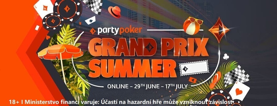 Festival Grand Prix Summer Edition běží právě na online herně Party Poker