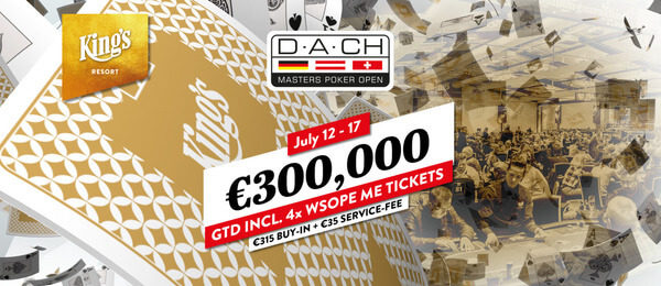 DACH Masters Poker Open s garancí 300 tisíc eur v hlavním turnaji od středy v King's Resortu