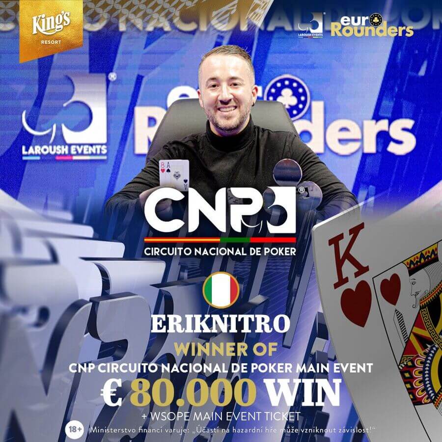 Pro titul Circuito Nacional de Poker ME v King's si přijel Ital ERIKNITRO