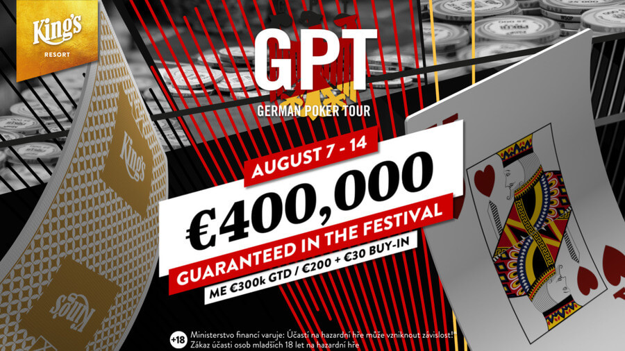 German Poker Tour s celkovou garancí 400 tisíc eur tento týden v King's