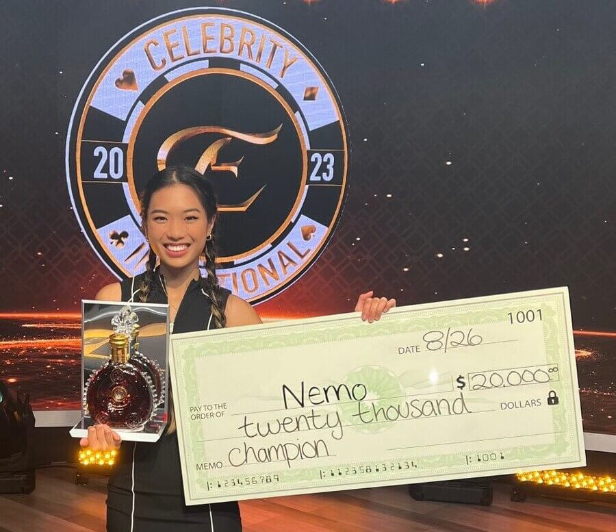 Šachistka Qiyu &quot;Nemo&quot; Zhou vítězkou Enclave Celebrity Poker Invitational 2023 za $20K