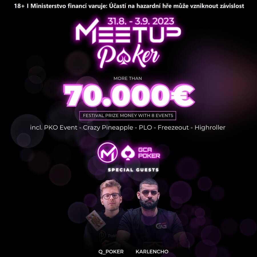 V Grand Casinu Aš na vás tento týden čeká festival Meetup Poker
