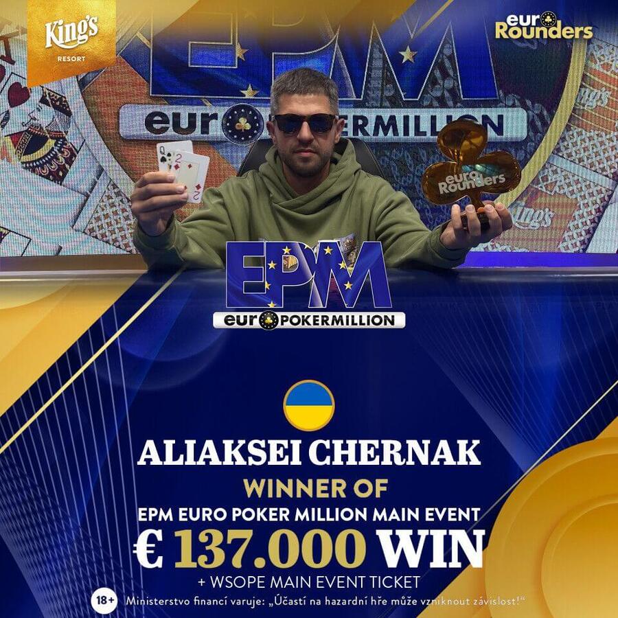 Vítězem EPM Main Eventu se v King’s Resortu stal Aliaksei Chernak z Ukrajiny
