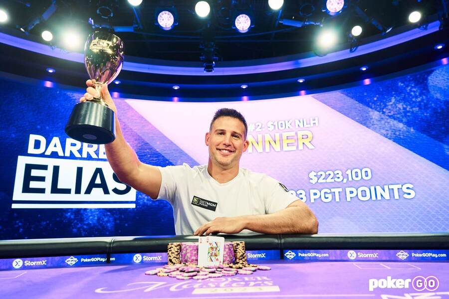 Darren Elias při Poker Masters 2023 na PokerGO.com