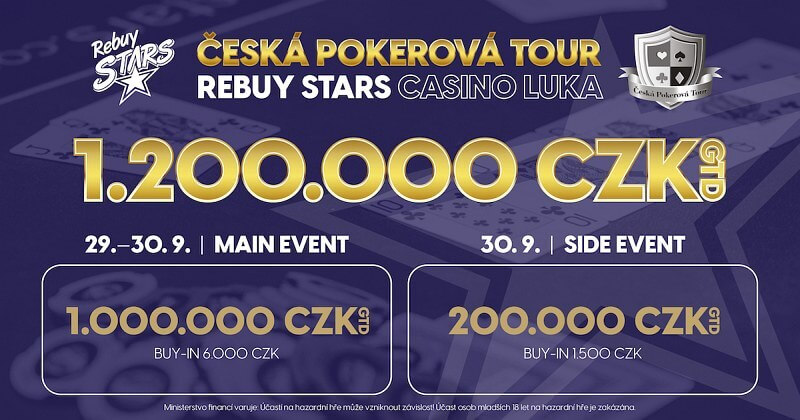 Česká Pokerová Tour v září o 1 200 000 Kč