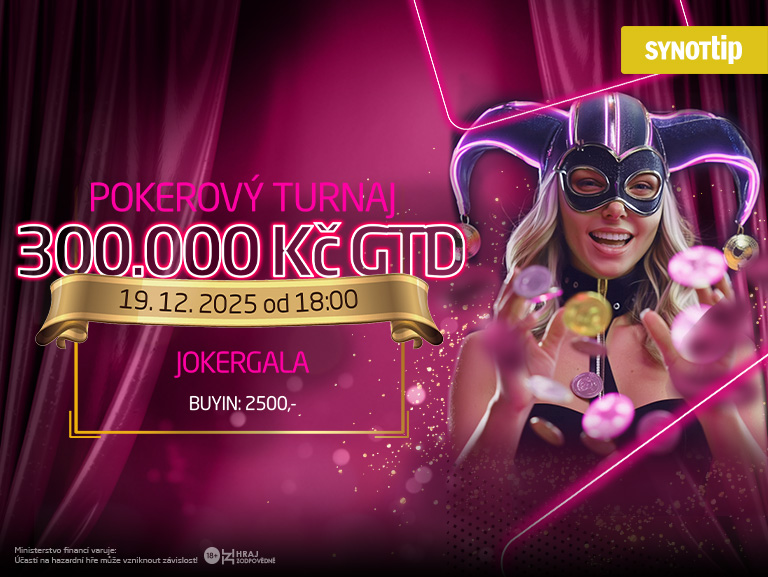 Pokerový turnaj s&nbsp;garancí 300.000&nbsp;Kč se v&nbsp;Casino 40 odehraje v&nbsp;pátek 19. prosince