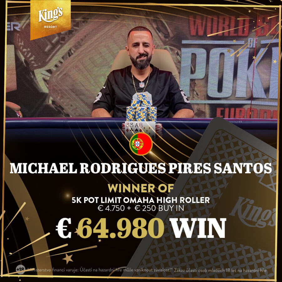 Michael Rodrigues Pires Santos - WSOPE 5K PLO High Rolleru