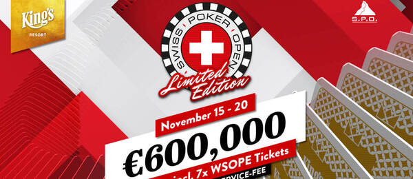 Swiss Poker Open Limited Edition s garancí 600 tisíc eur v King&#039;s Resortu začíná