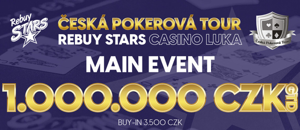 Prosincový živě hraný ČPT Main Event v pátek 1. prosince v Rebuy Stars Casinu na pražských Lukách