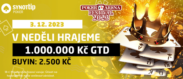 PokerArena festival přináší turnaj o 1 milion korun 