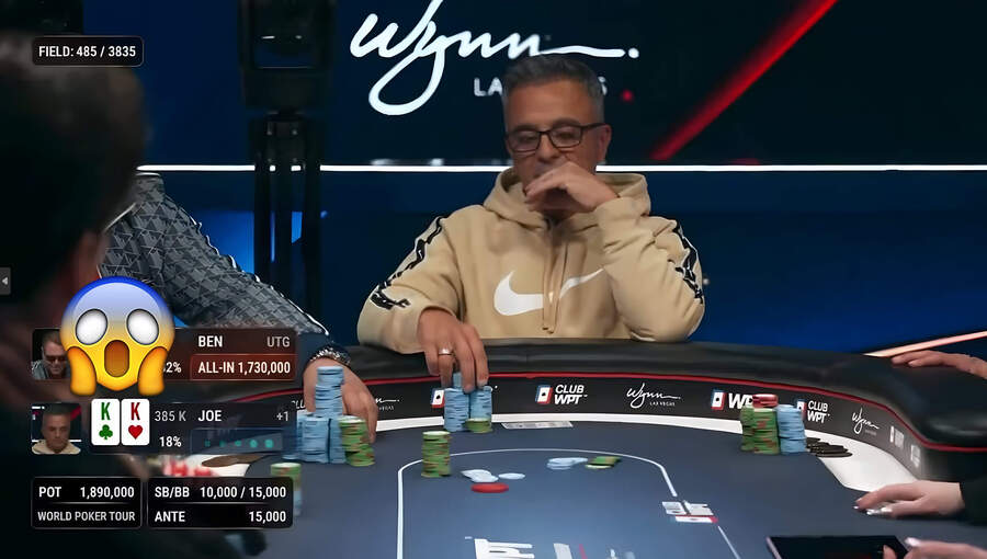 Joe Hachem předvedl ukázkový fold kingů na bublině WPT