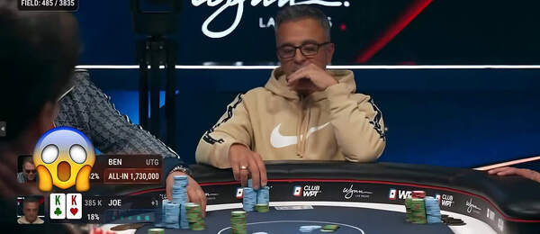 Joe Hachem předvedl ukázkový fold kingů na bublině WPT